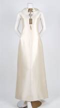 A Jeanne Lanvin Cream Silk Evening Gown