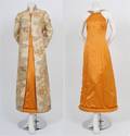 A Roberta Couturiere Orange Silk Evening Ensemble