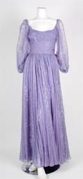 A Lavender Silk Chiffon Evening Gown
