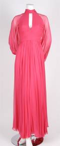 A Ferdinando Sarmi Pink Chiffon Evening Gown