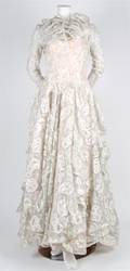 A Cream Lace Evening Gown