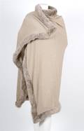 A Fur Trimmed Cashmere Shawl