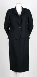 A Louis Feraud Black Wool Skirt Suit
