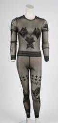 A John Galliano Black Mesh Jump Suit