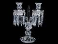 9 BACCARAT CRYSTAL TWO LIGHT CANDELABRUM