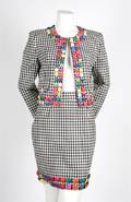 A Moschino Cheap and Chic Button Skirt Suit