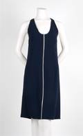 A Geoffrey Beene Navy Blue Wool Dress