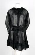A Moschino Couture Black Chiffon Dress
