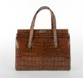 A Brown Crocodile Handbag