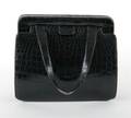 A Nettie Rosenstein Black Alligator Purse