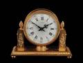 28 FINE GILT BRONZE DESK CLOCK