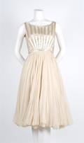 A Galanos Cream Cocktail Dress