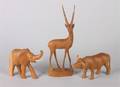 A Group of Three African Carved Animal Figures