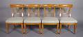 Four Continental Neoclassical Style Fruitwood Side Chairs