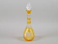 19 AMBER OVERLAY CRYSTAL DECANTER