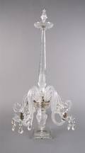 An English Cut Glass FourLight Candelabra