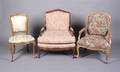 A Group of Three French Rococo Style Carved Chairs