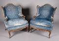 A Pair of Provincial Louis XV Style Wingback Chairs
