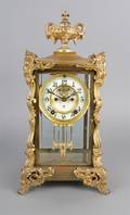 An American Brass Mantle Clock Ansonia