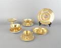 A Bohemia Ceramic Works 24 Karat Gold and Platinum Porcelain Partial Dinner Service