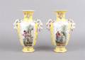 A Pair of Dresden Porcelain Vases