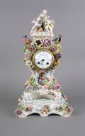 A German Porcelain Shelf Clock Carl Thieme