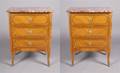 A Pair of Louis XVI Style Inlaid Commodes