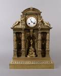 A French Gilt Metal Portico Clock