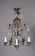 A Painted Metal FourLight Chandelier