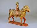 33 PAINTED WOOD EQUESTRIAN GROUP