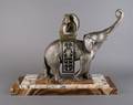An Art Deco Silvered Metal Figural Group