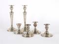 A Group of American Sterling Silver Candlesticks