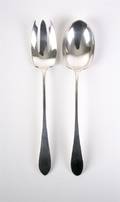A Pair of American Sterling Silver Salad Servers Arthur Stone Gardner Massachusetts