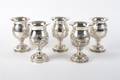 A Set of Five American Sterling Silver Presentation Goblets Schofield Co Inc