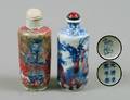 58 TWO PORCELAIN SNUFF BOTTLES