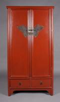 A Red Lacquered Chinese Cabinet Ming Style