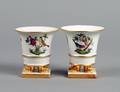 4 PAIR OF HEREND PORCELAIN CIGARETTE URNS