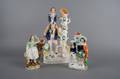 Three Staffordshire Figural Spill Vases