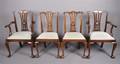 A Set of Eight English Chippendale Style Mahogany Chairs