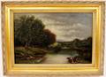 19th C Landscape Oil on Canvas