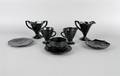 A Group of Black Glass Articles
