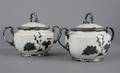 A Pair of Bavarian Porcelain Sugar Bowls with Lids