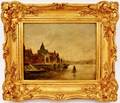19th C Oil on Wood Board Signed A Eversen