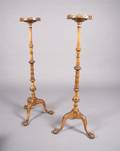 A Pair of George II Style Mahogany Candle Stands