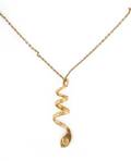 A Victorian 18 Karat Yellow Gold and Diamond Coiled Snake Pendant