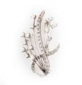 A 14 Karat White Gold and Diamond BroochPendant