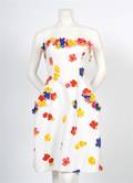 A Bill Blass Cotton Floral Print Dress