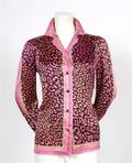 An Emilio Pucci Pink Leopard Print Blouse