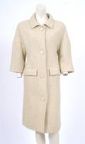 A Balenciaga Couture Cream Wool Coat