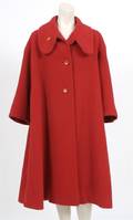 A Christian Dior Couture Red Wool Coat